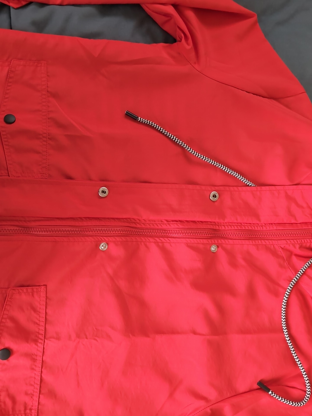 Red Hooded Rain Jacket - Picture 7 of 9